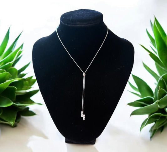Jussi Maddison 925 Sterling Silver Slider Necklace