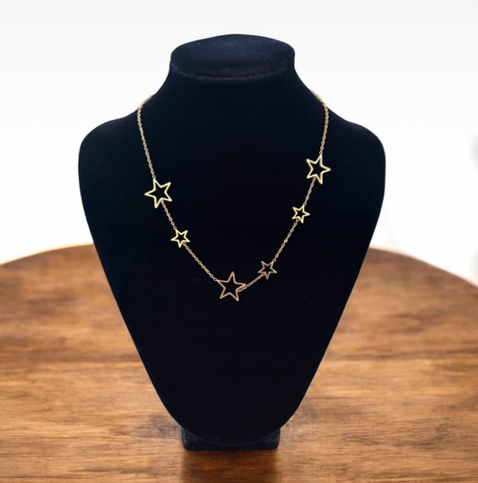 Olivia Brindis 18K Gold Plated Stars Necklace